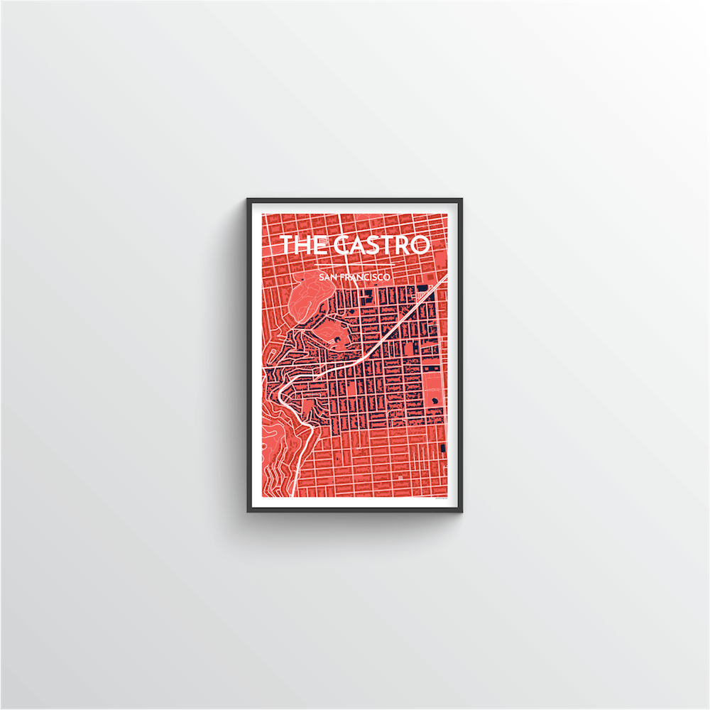 Castro San Francisco Map Art Print - Point Two Design