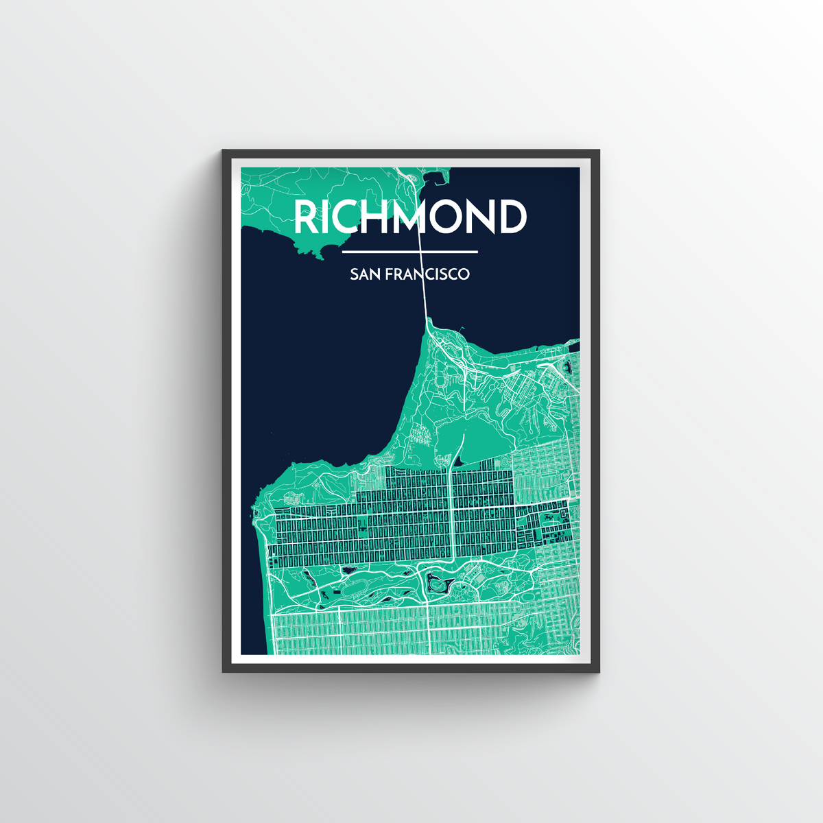The Richmond District San Francisco Map Art Print - Point Two Design
