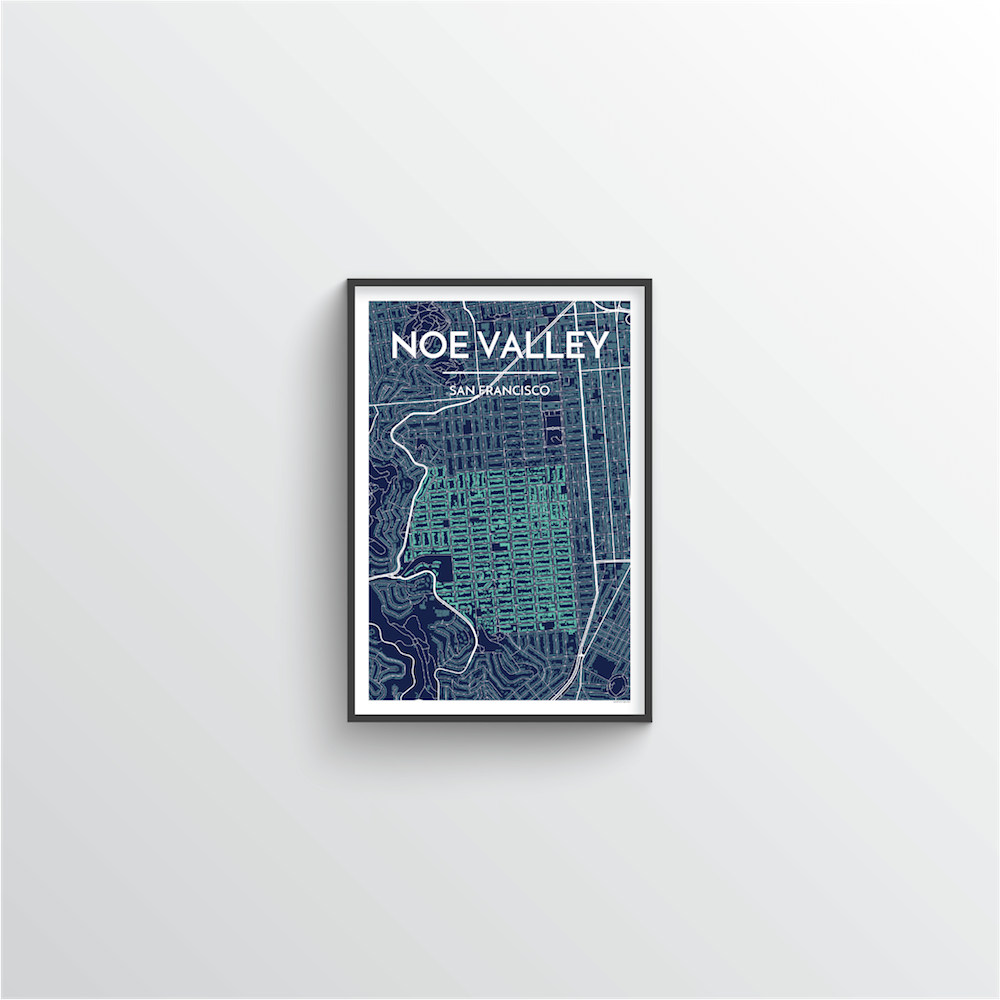 Noe Valley San Francisco Map Art Print - Point Two Design