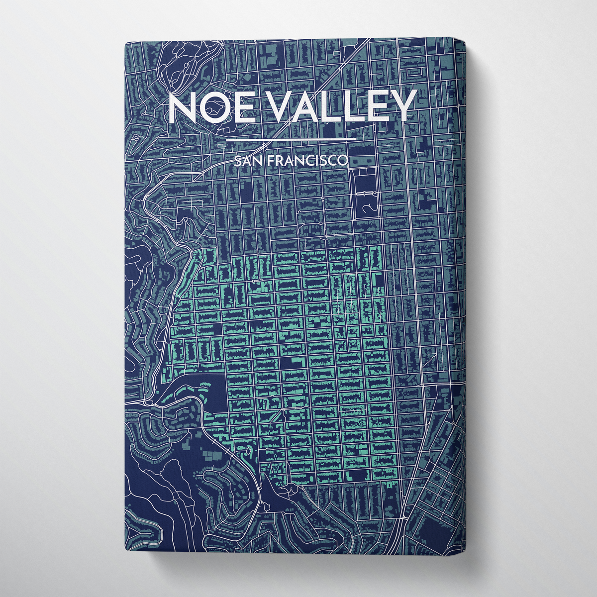 Noe Valley San Francisco City Map Canvas Wrap - Point Two Design