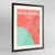 Framed Santa Monica Map Art Print 24x36" Contemporary Walnut frame Point Two Design Group