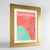 Framed Santa Monica Map Art Print 24x36" Gold frame Point Two Design Group