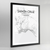 Santa Cruz Map Art Print - Framed