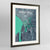 Framed Seattle First Hill Neighbourhood Map Art Print 24x36" Contemporary Walnut frame Point Two Design Group