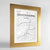 Framed South Pasadena Map Art Print 24x36" Gold frame Point Two Design Group