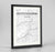 Framed South Pasadena Map Art Print 24x36" Traditional Black frame Point Two Design Group