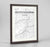 Framed South Pasadena Map Art Print 24x36" Traditional Walnut frame Point Two Design Group