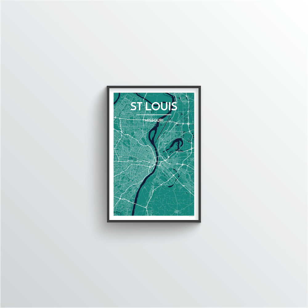 St Louis Map Art Print - Point Two Design