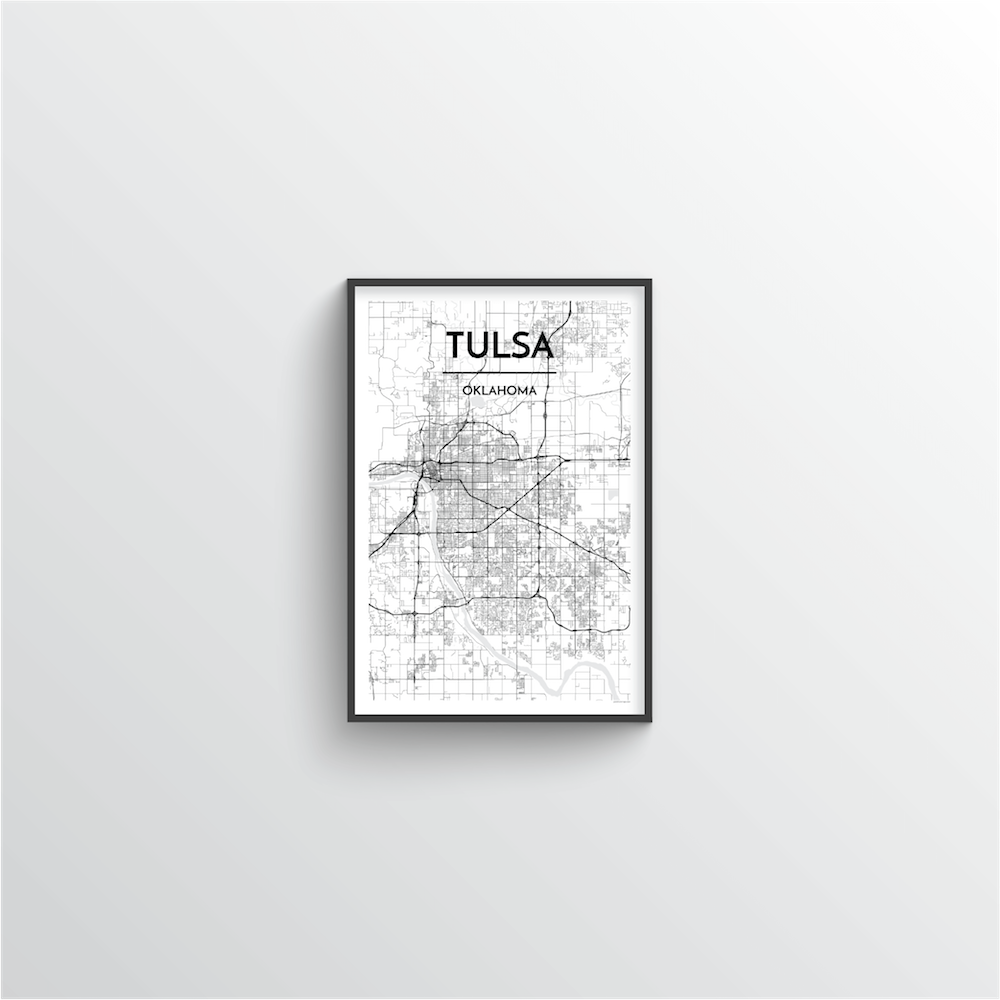 Tulsa Map Art Print - Point Two Design