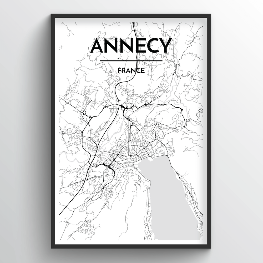 Annecy Map Art Print - Point Two Design
