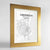Framed Aberdeen Map Art Print 24x36" Gold frame Point Two Design Group