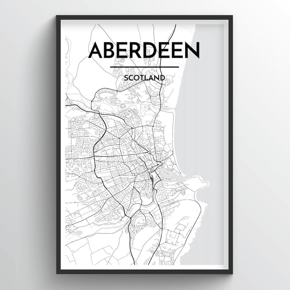 Aberdeen Map Art Print - Point Two Design