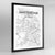 Amsterdam Map Art Print - Framed