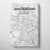 Amsterdam Map Art Print Map Canvas Wrap - Point Two Design