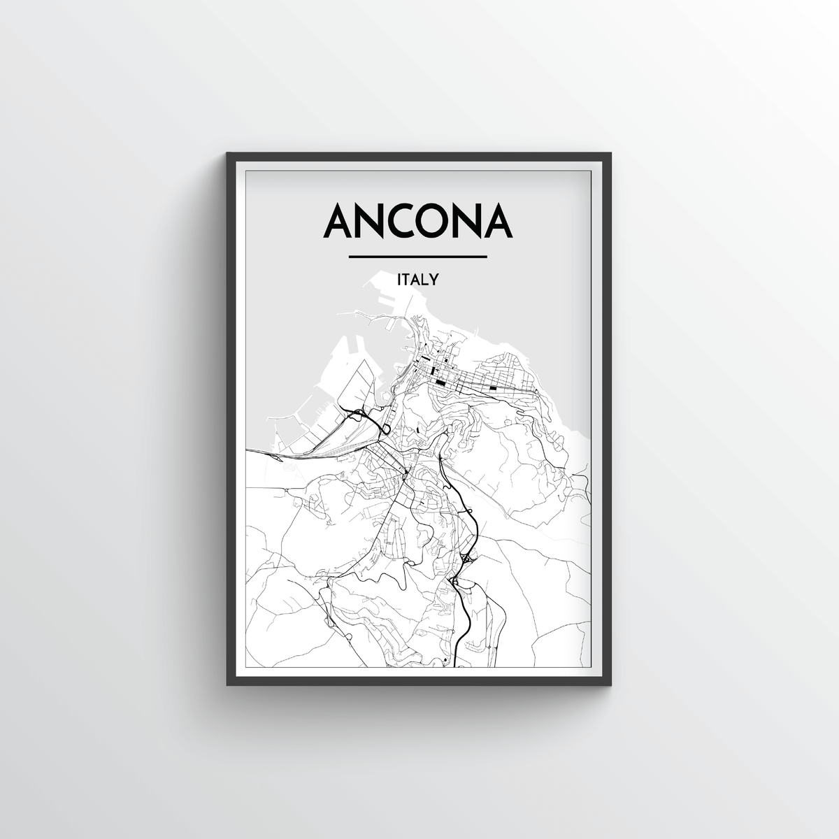 Ancona Map Art Print - Point Two Design