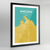 Framed Ancona Map Art Print - Point Two Design