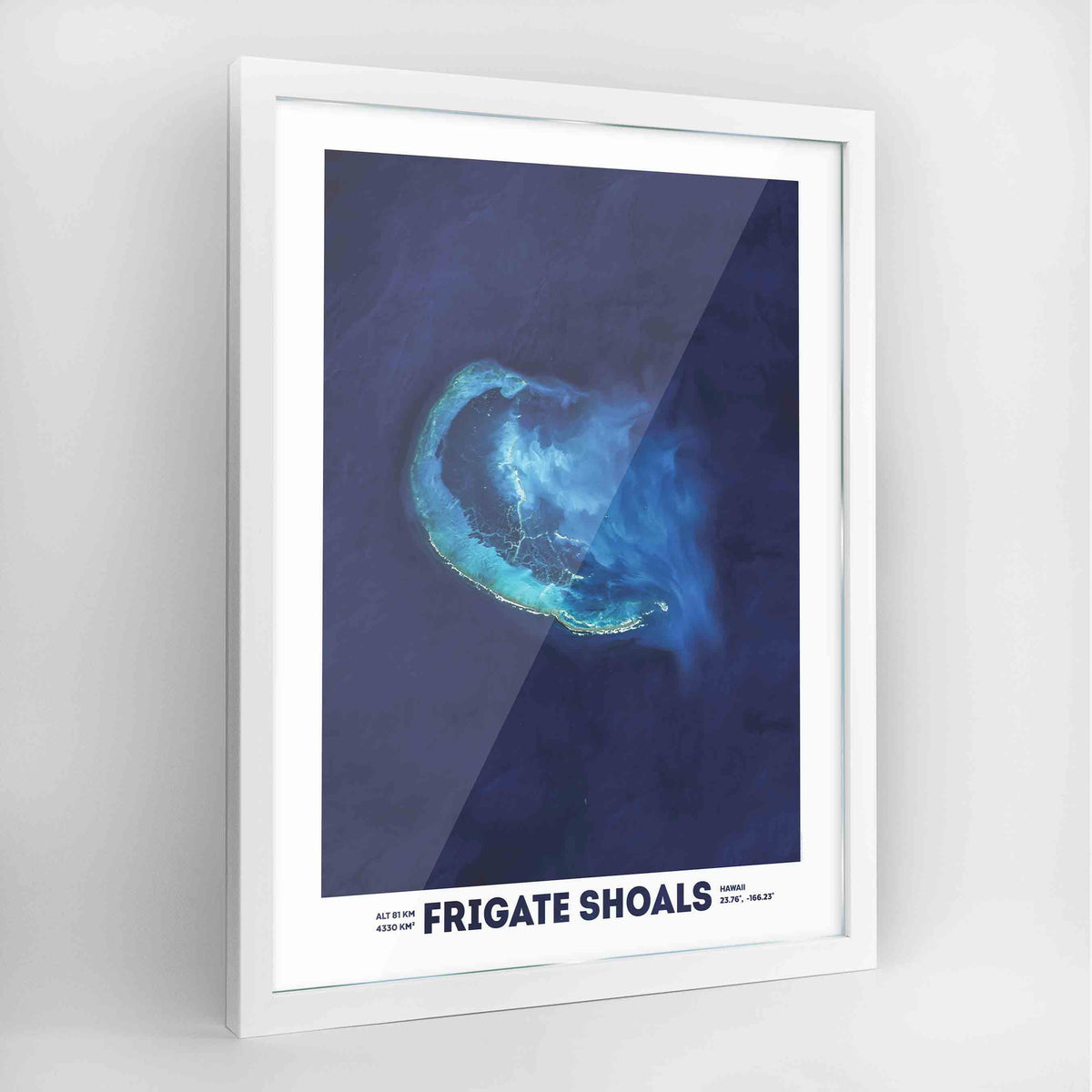 Frigate Shoals Earth Photography Art Print - Framed
