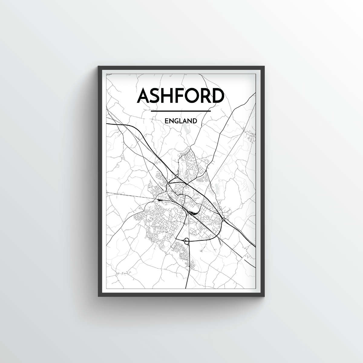 Ashford Map Art Print - Point Two Design