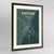 Framed Ashford Map Art Print 24x36" Contemporary Walnut frame Point Two Design Group