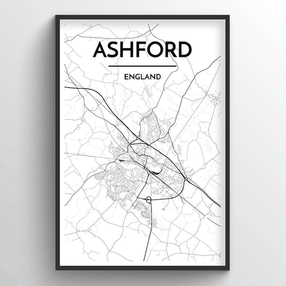 Ashford Map Art Print - Point Two Design