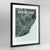 Framed Barcelona Map Art Print 24x36" Contemporary Black frame Point Two Design Group