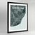 Framed Barcelona Map Art Print - Point Two Design