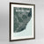 Framed Barcelona Map Art Print 24x36" Contemporary Walnut frame Point Two Design Group