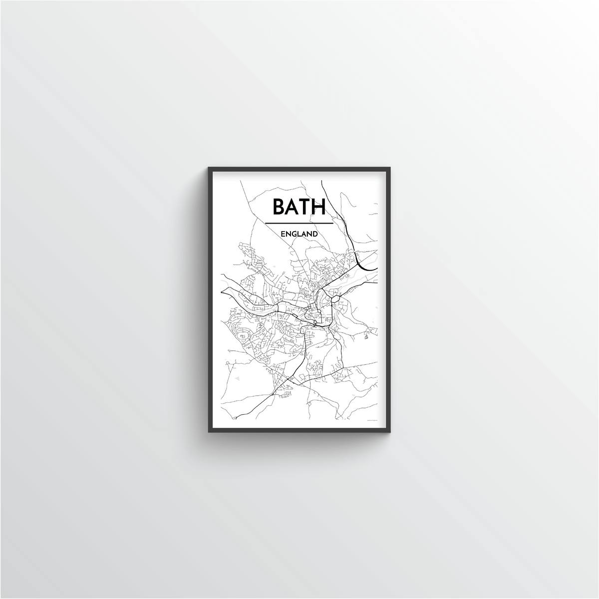 Bath Map Art Print - Point Two Design