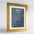 Framed Bath Map Art Print 24x36" Gold frame Point Two Design Group