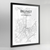 Belfast Map Art Print - Framed