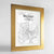 Framed Belfast Map Art Print 24x36" Gold frame Point Two Design Group