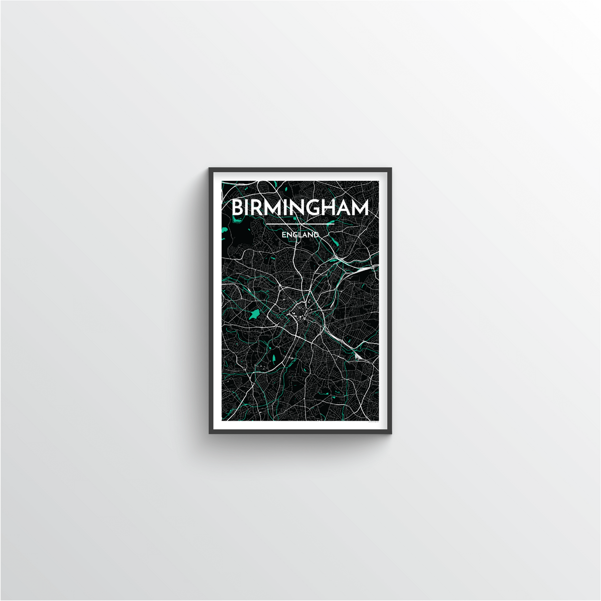 Birminghan Map Art Print - Point Two Design