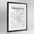 Framed Birminghan Map Art Print 24x36" Contemporary Black frame Point Two Design Group
