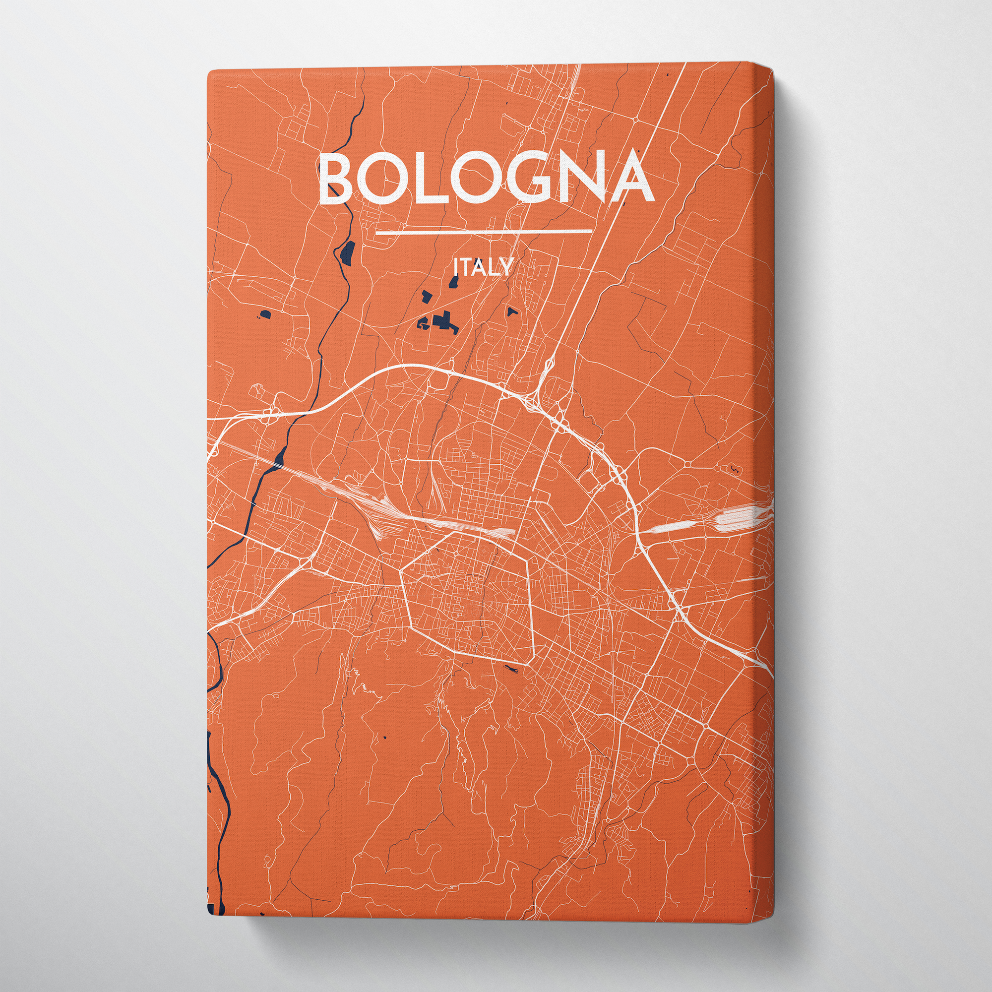 Bologna City Map Map Canvas Wrap - Point Two Design
