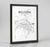 Framed Bologna City Map 24x36" Traditional Black frame Point Two Design Group