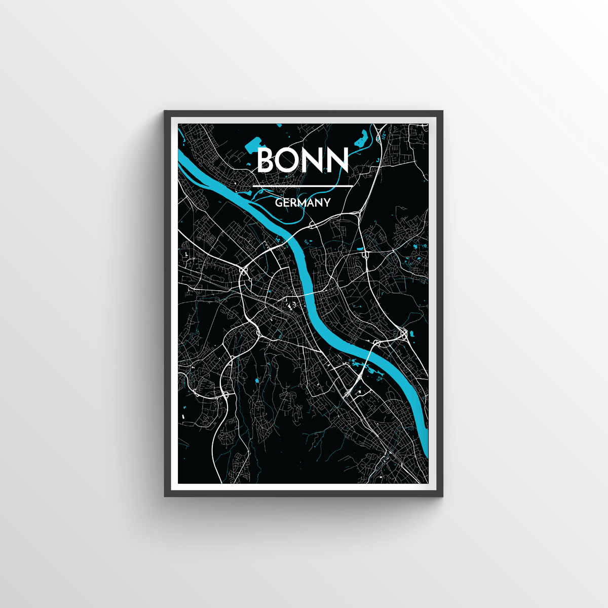 Bonn Map Art Print - Point Two Design
