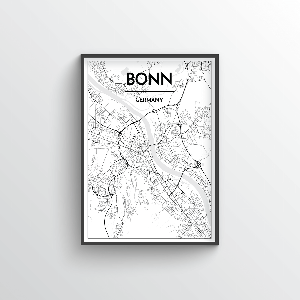 Bonn Map Art Print - Point Two Design