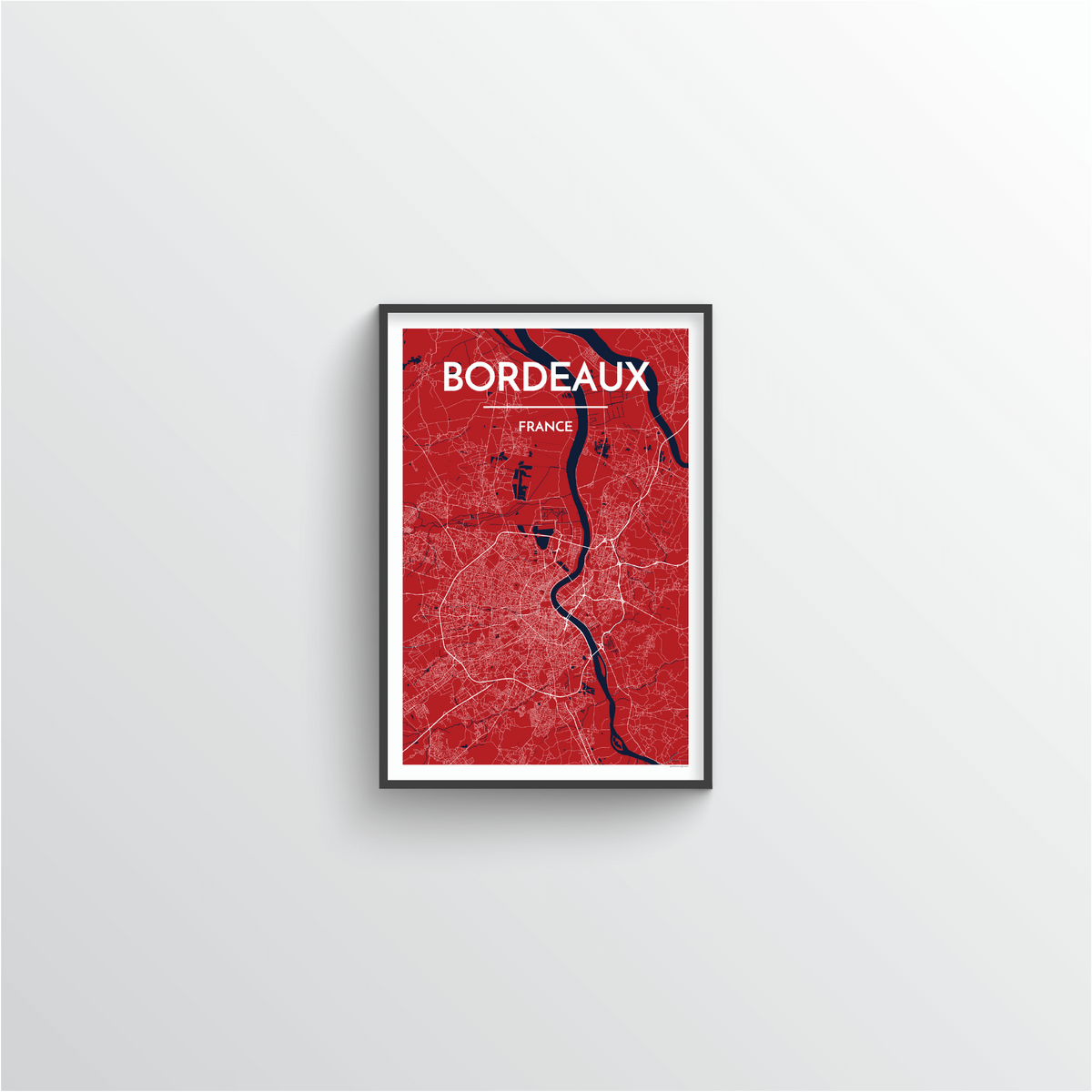 Bordeaux Map Art Print - Point Two Design