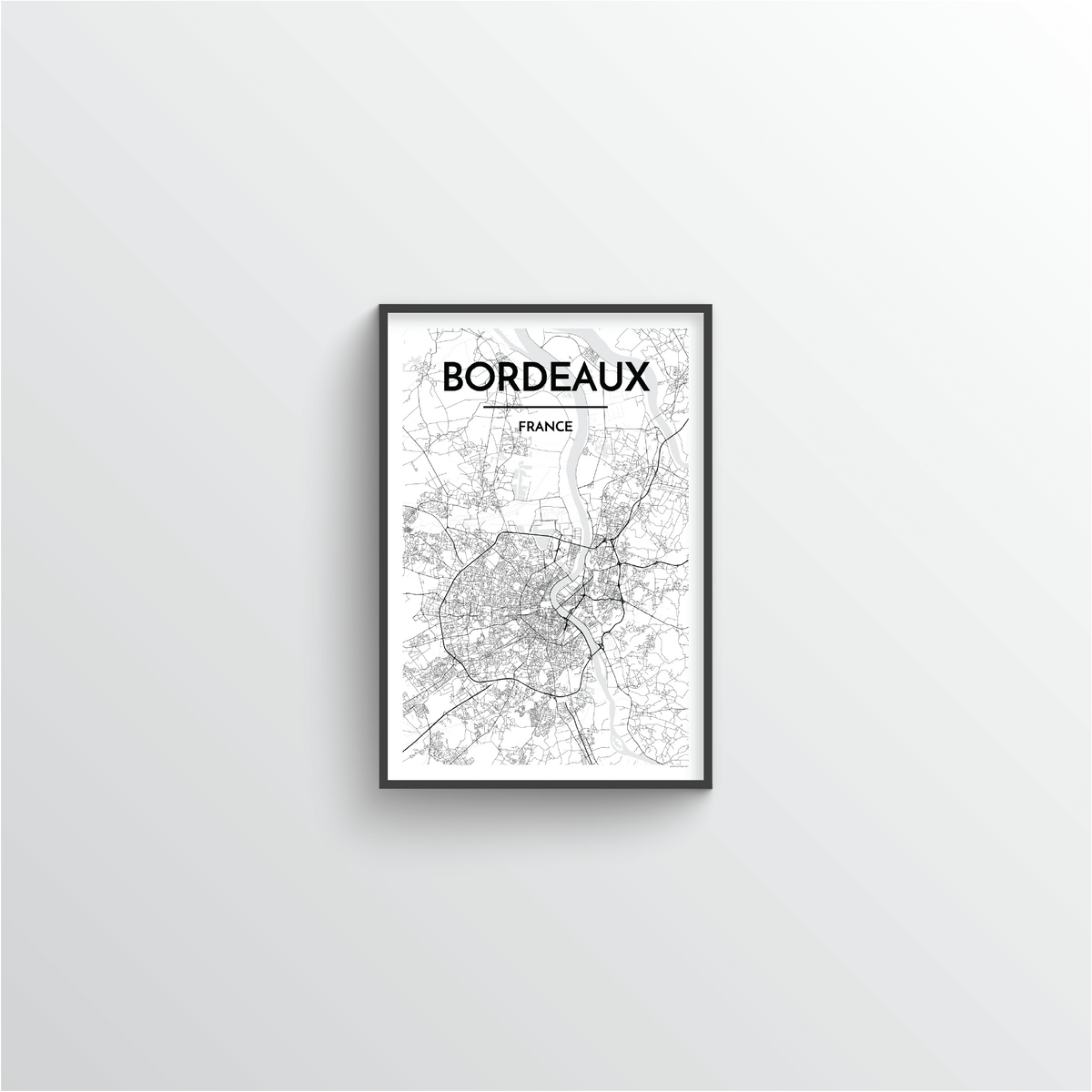 Bordeaux Map Art Print - Point Two Design