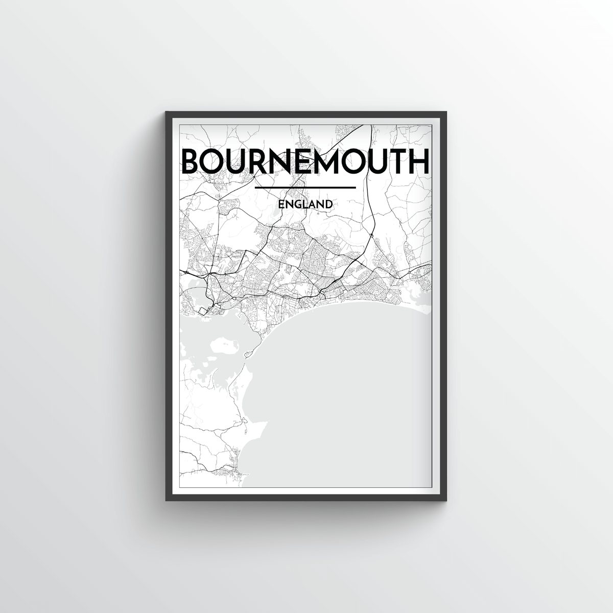 Bournemouth Map Art Print - Point Two Design
