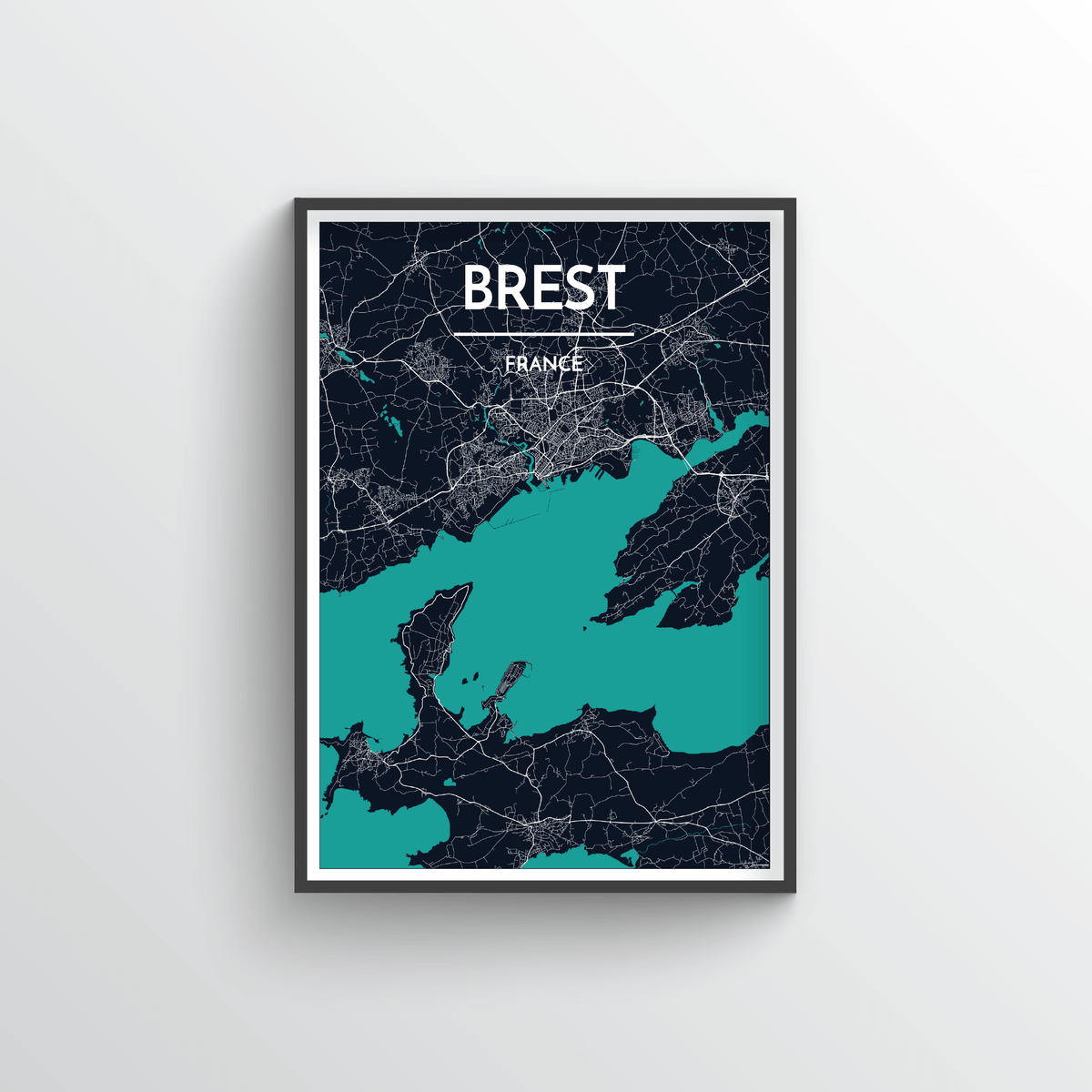 Brest Map Art Print - Point Two Design