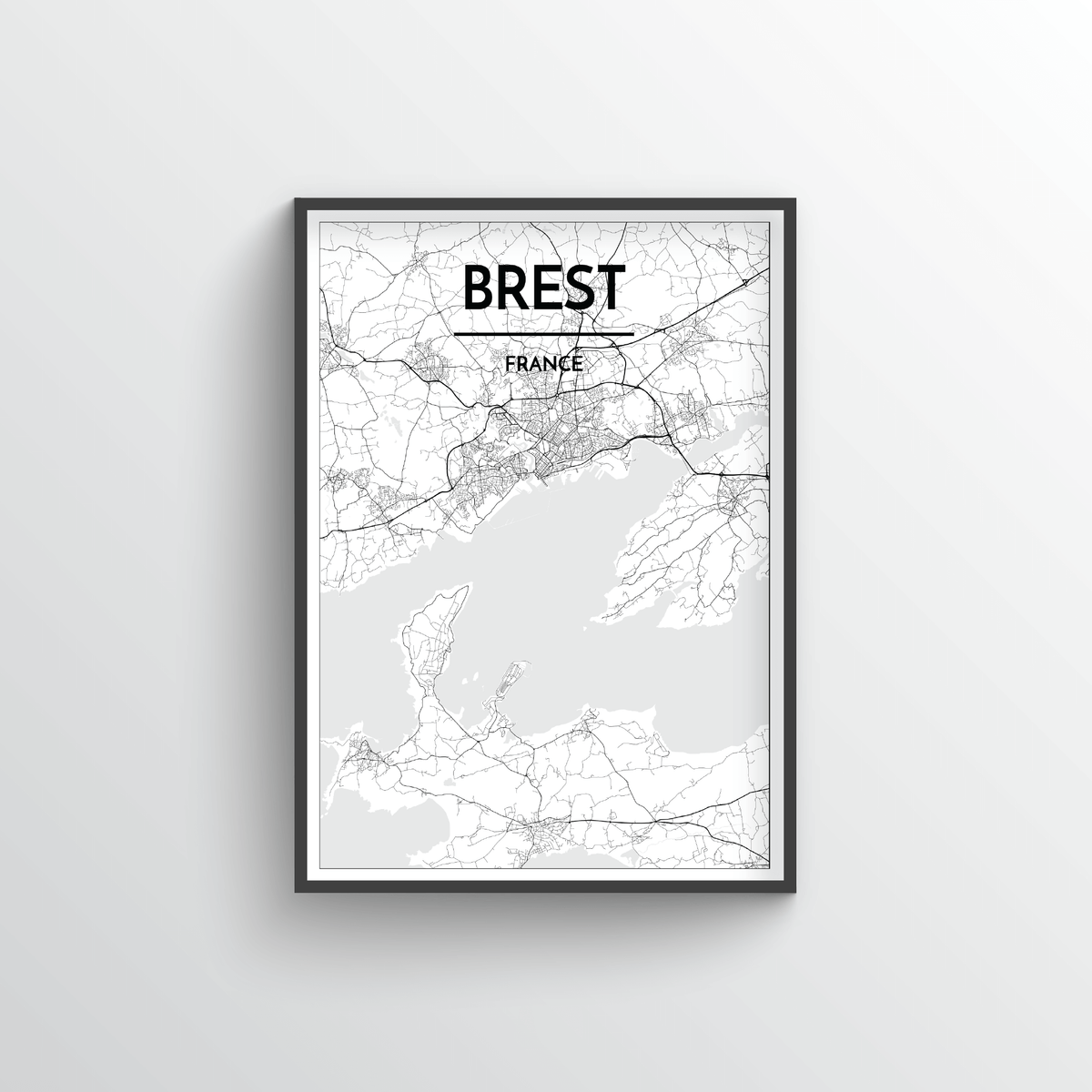 Brest Map Art Print - Point Two Design