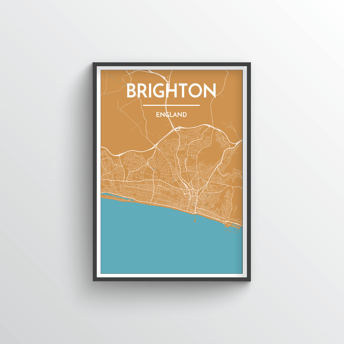Brighton Map Art Print - Point Two Design
