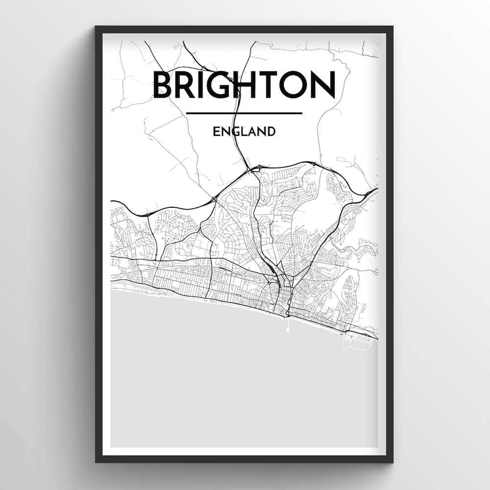 Brighton Map Art Print - Point Two Design