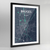 Framed Bruges Map Art Print - Point Two Design