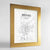 Framed Bruges Map Art Print 24x36" Gold frame Point Two Design Group
