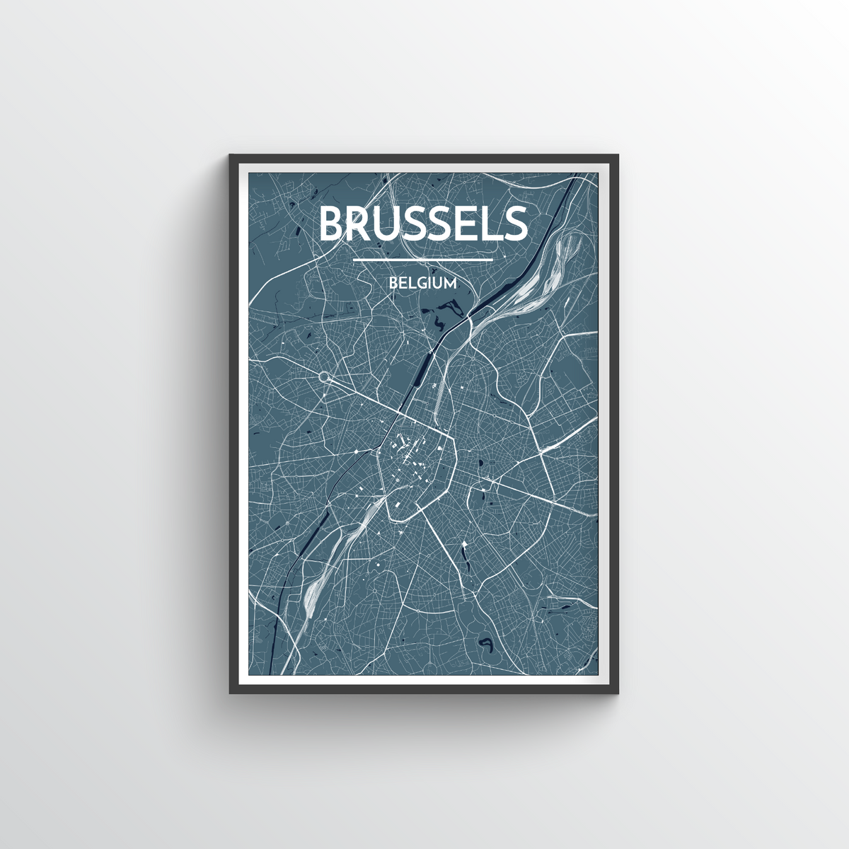 Brussels Map Art Print - Point Two Design