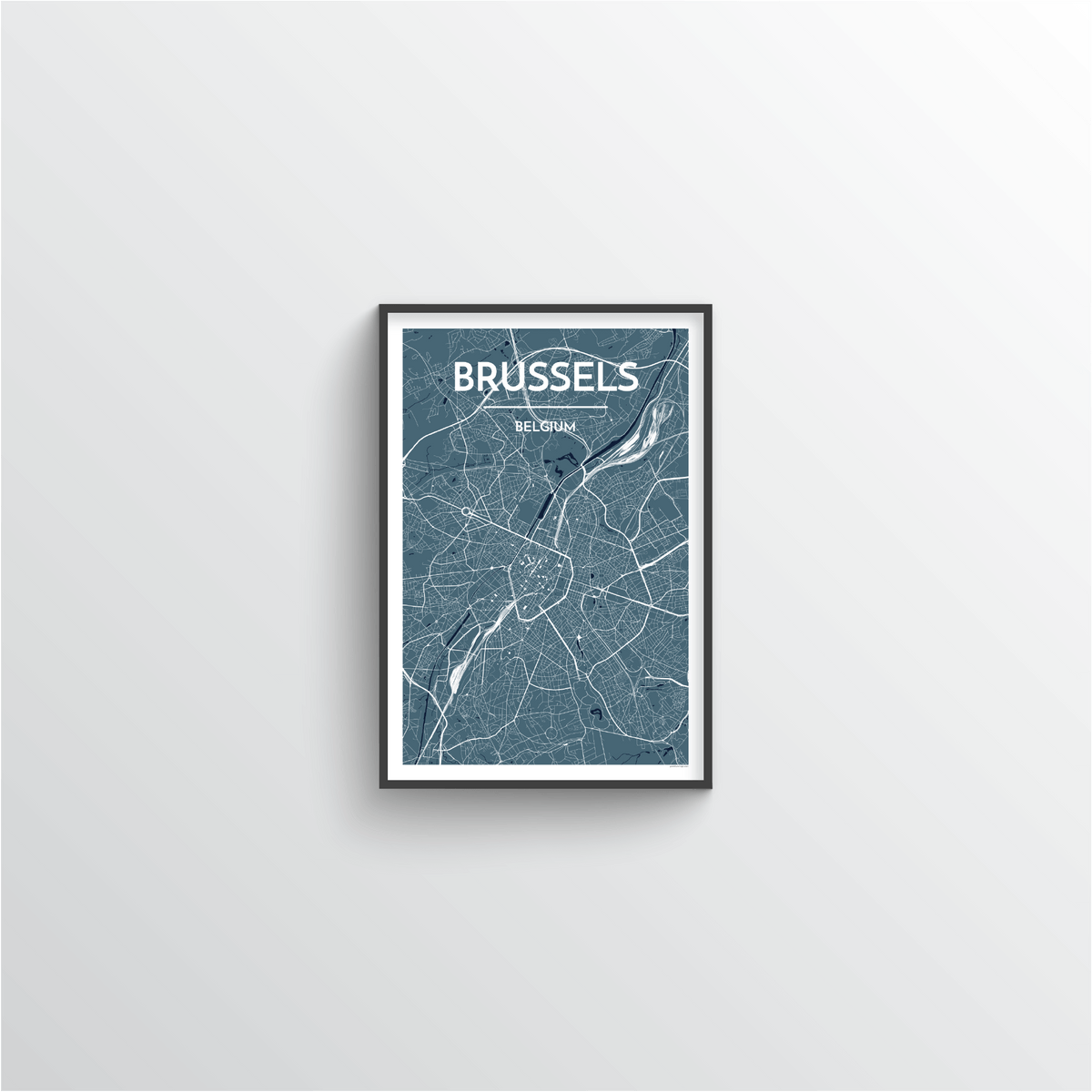 Brussels Map Art Print - Point Two Design