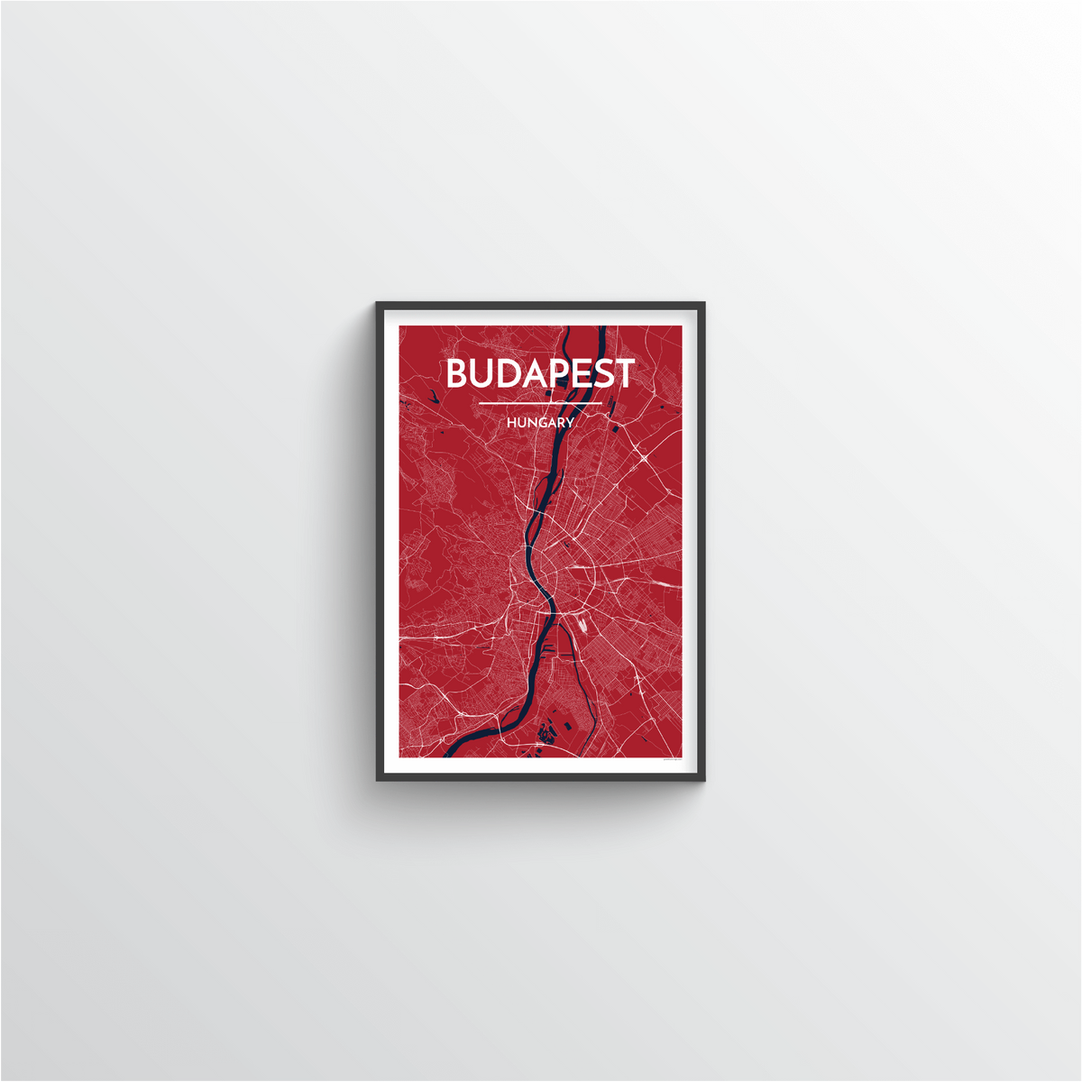 Budapest Map Art Print - Point Two Design
