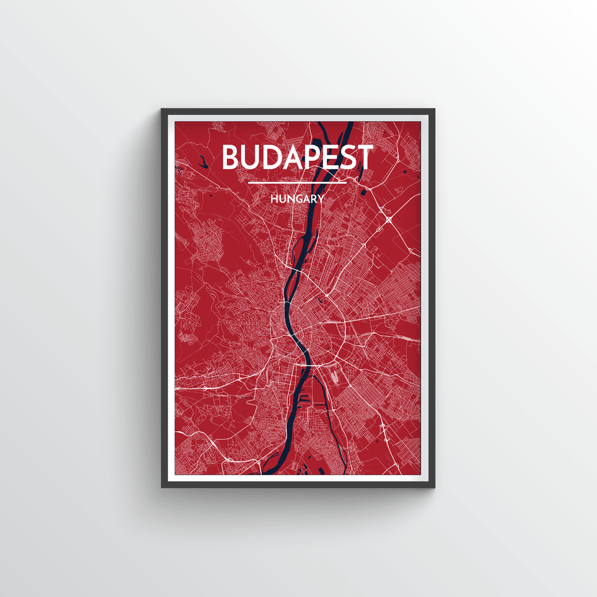 Budapest Map Art Print - Point Two Design